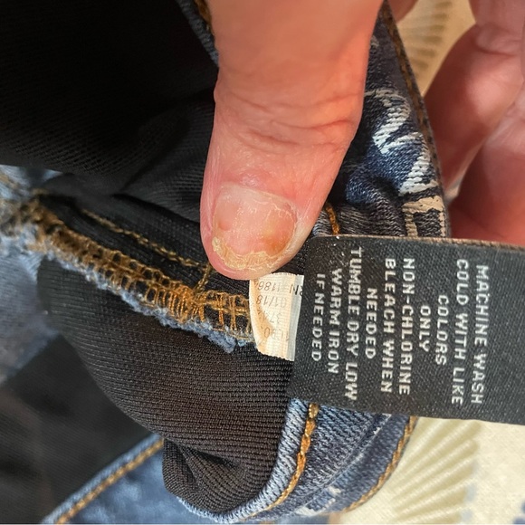 Lane Bryant Ankle Skinny Raw Hem Jeans Women’s Size 18 Blue Denim Stretch - Picture 7 of 8